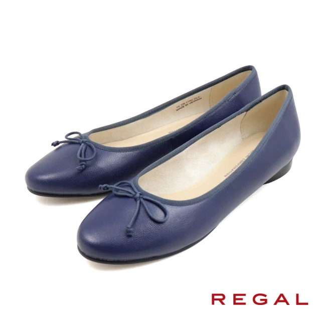 REGAL 日本原廠真皮粗跟德比鞋 黑色(F17N-BL)品