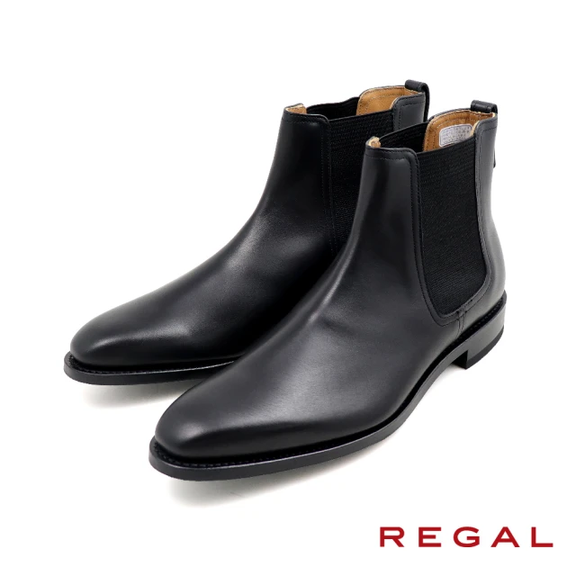 【REGAL】日本原廠經典質感切爾西靴 黑色(19CL-BL)