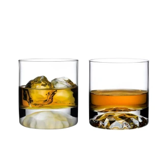 【NUDE】熔岩水晶威士忌杯 250ml x2入組(土耳其製 威士忌杯 酒杯 調酒 水晶杯 烈酒杯 威士忌 玻璃杯)