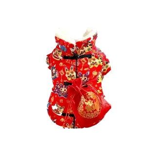 【Sassy Dog】年獸旗袍 拜年裝 過年必備/造型外套(寵物衣服 狗衣服 貓衣服)