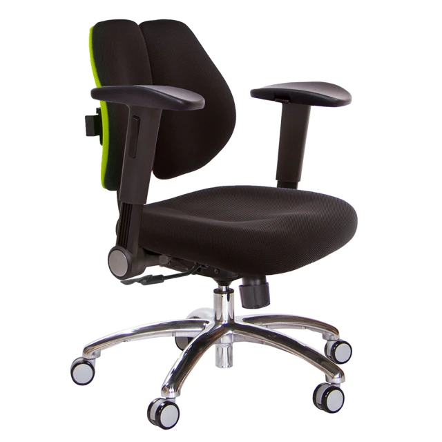 GXG 吉加吉GXG 吉加吉 低雙背 電腦椅 鋁腳/摺疊滑面扶手(TW-2603 LU1J)