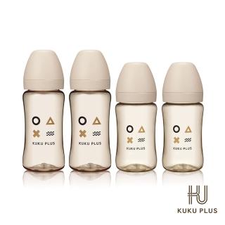 【KU.KU. 酷咕鴨】KUKU PLUS純真之瞳寬口PPSU奶瓶組(2大2中)
