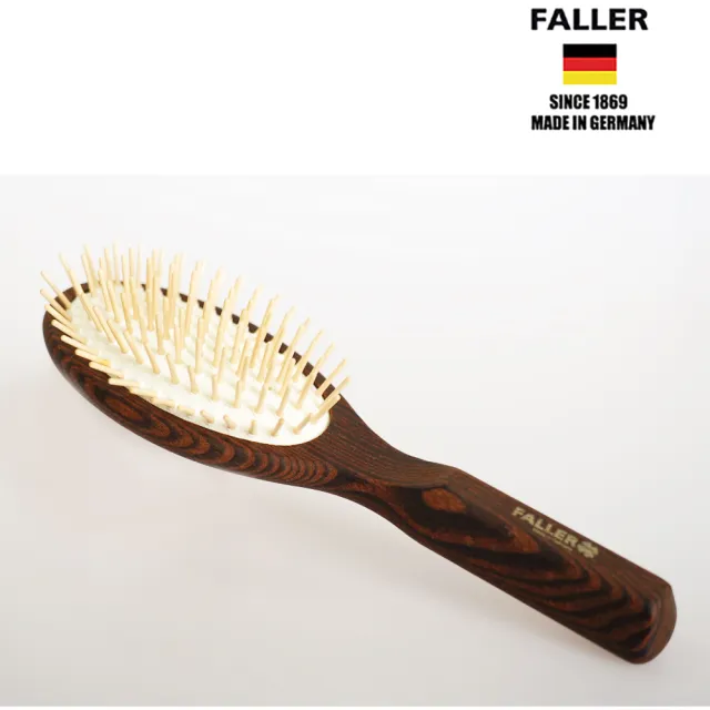 【FALLER 芙樂】德國製FSC大尺寸碳化梣木氣墊木齒梳(氣墊梳/梳頭按摩美容/雙11)