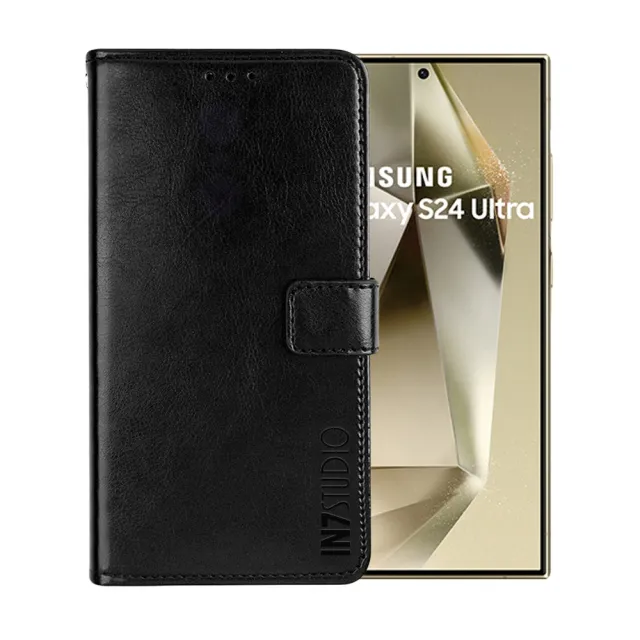 【IN7】Samsung S24 Ultra 6.8吋 磁扣側掀瘋馬紋PU皮套