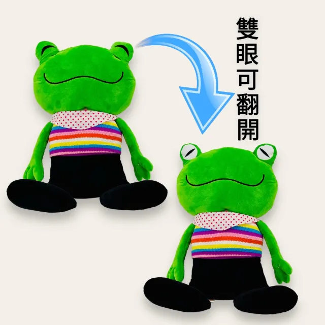 【歐比邁】變眼青蛙 青蛙玩偶(17吋療傷青蛙 可以翻眼 50CM 1017051)