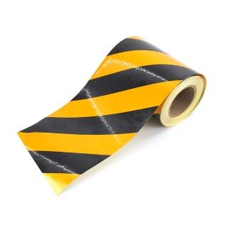 【OKAY!】斑馬膠帶 反光警示膠帶 夜間警示膠紙 黃黑條紋膠帶 警示反光膠帶 851-TBY2046(警告膠帶 交通安全)
