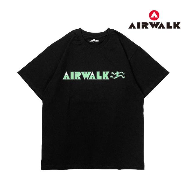 【AIRWALK】時尚潮流百搭 純棉重磅 短袖T恤 黑色(AW51502)