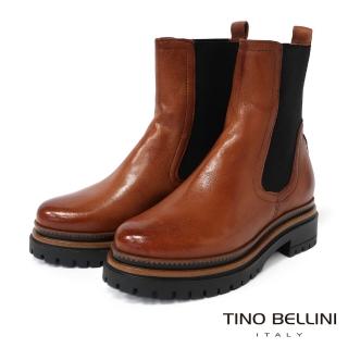 【TINO BELLINI 貝里尼】波士尼亞進口切爾西厚底短靴FWMT009(大地褐)