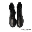 【TINO BELLINI 貝里尼】義大利進口厚底厚底綁帶短靴FWMT004A(黑色)