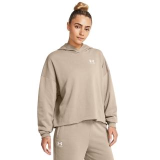 【UNDER ARMOUR】UA官方直營 女 Rival Terry OS 長袖帽T 1382736-204(卡其色)