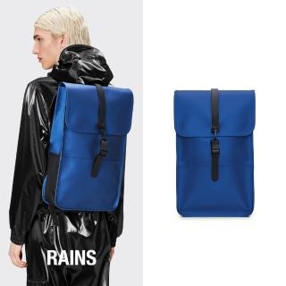 【RAINS官方直營】Backpack 經典防水雙肩背長型揹包(Storm 風暴藍後揹包)