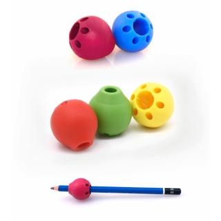 【樂邁家居】孩童握筆矯正器 三入(軟矽膠材質/握力不足矯正/正確姿勢)