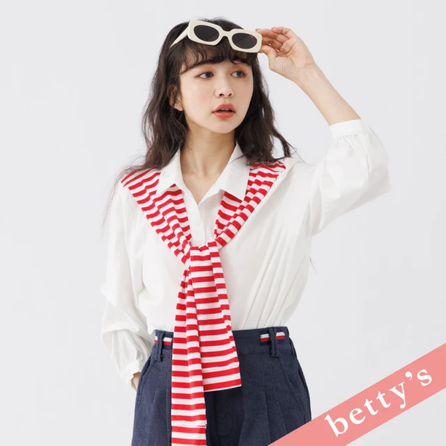 betty’s 貝蒂思 噴槍花朵字母印花寬版T-shirt(