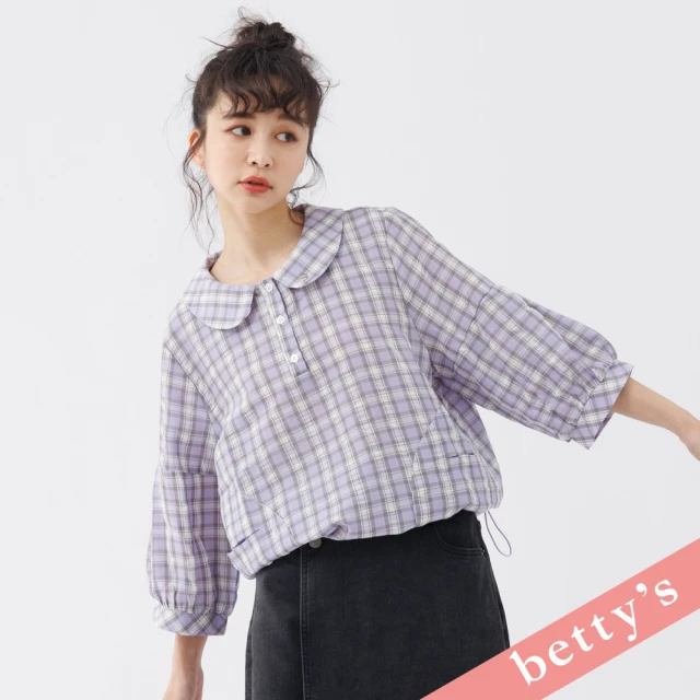 betty’s 貝蒂思 噴槍花朵字母印花寬版T-shirt(