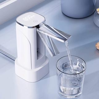 【CGW】抽水器2入桶裝水液顯款折疊電動取水器(2合1桌桶兩用 液晶顯示取水器)