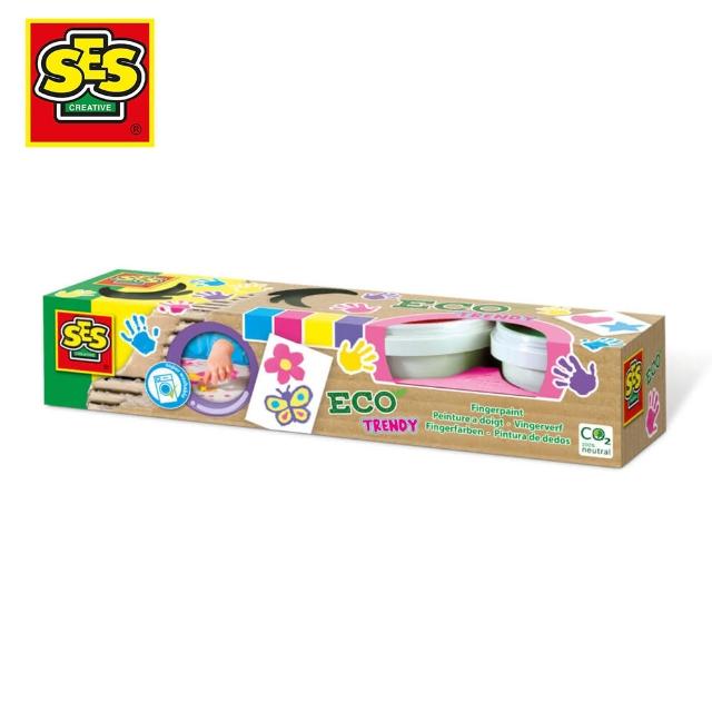 【荷蘭SES】幼兒手指畫彩繪顏料組-ECO時髦顏料組4色(24927)