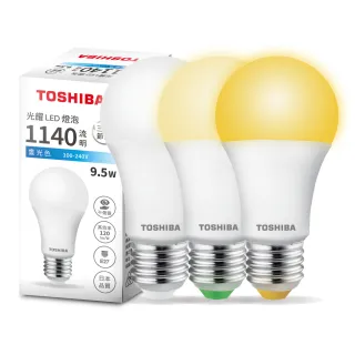 【TOSHIBA 東芝】光耀 9.5W LED燈泡 6入(白光/自然光/黃光)