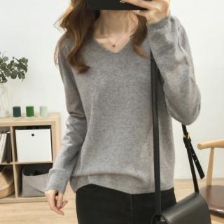 【Amirr 艾米爾】★ 多色基礎款軟糯針織上衣(女上衣/長袖/針織)