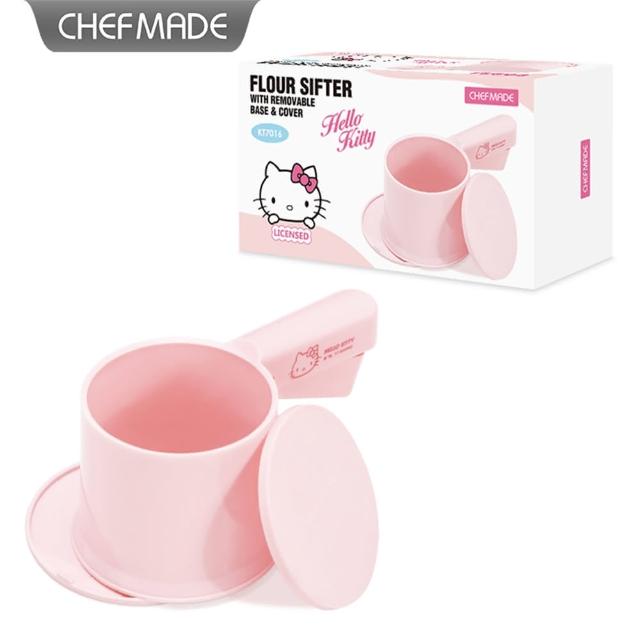 【Chefmade 學廚】原廠正品Hello kitty半自動手壓麵粉篩(KT7016凱蒂貓手握式麵粉篩過濾篩)