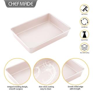 【Chefmade學廚原廠正品】13寸加深長方形蛋糕烤盤(WK9041加高烤盤13吋烤盤蛋糕披薩烤翅烤魚烤雞烤架)