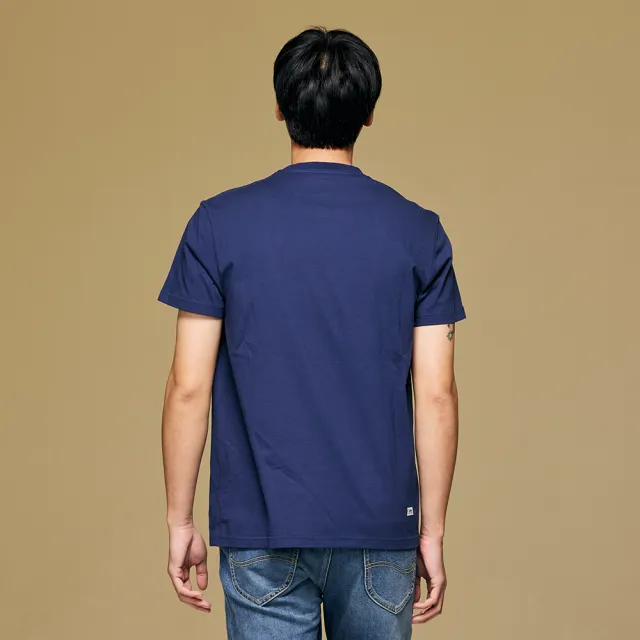 【Lee】男裝 短袖T恤 / 胸前鏤空 LOGO印花 共2色 標準版型(LB402019170 / LB402019179)