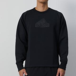 【adidas 愛迪達】M Z.N.E FL CREW 男款 黑色 訓練 休閒 側邊拉鍊 保暖 上衣 長袖 IQ1374