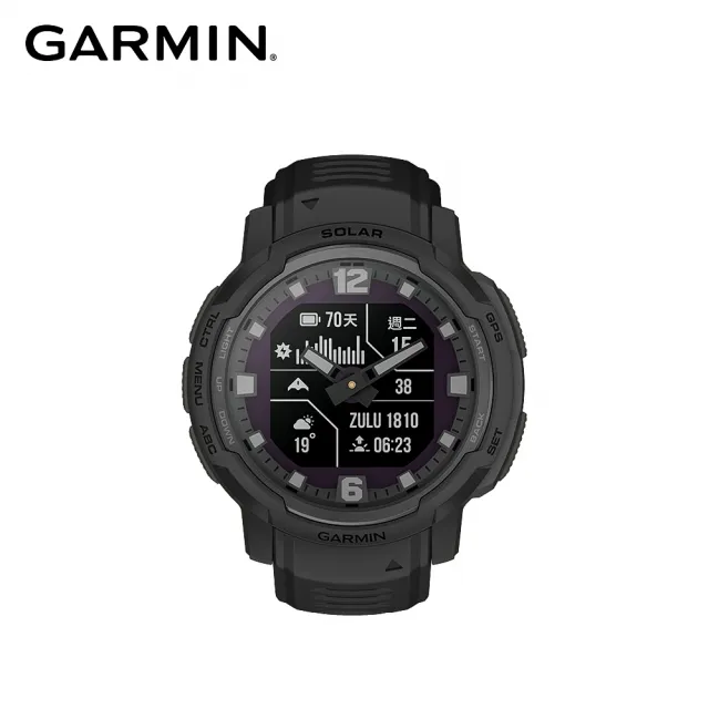 【GARMIN】INSTINCT 本我系列 Crossover Solar 太陽能複合式GPS智慧腕錶 - 軍事戰術版