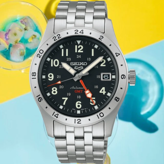 SEIKO 精工SEIKO 精工 5 Sports 精工 GMT機械腕錶(4R34-00C0D/SSK023K1)