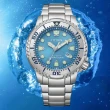 【CITIZEN 星辰】PROMASTER 光動能200米潛水腕錶/冰河藍44mm(BN0165-55L)