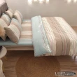 【LUST】《晨光調紋》100%純棉、單人加大3.5尺精梳棉床包/枕套組《不含被套》、台灣製