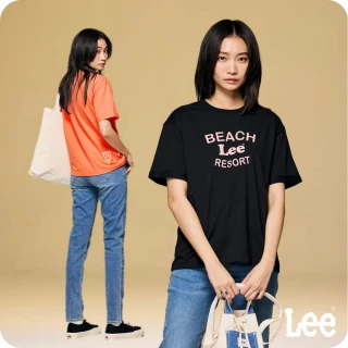 【Lee 官方旗艦】女裝 短袖T恤 / 夏日沙灘 共2色 Boyfriend版型(LB402041166 / LB402041K11)