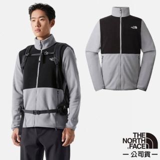 【The North Face】男 New Polartec 200 拼接控溫保暖刷毛外套/夾克/聚熱抓絨面料(83O9-GVV 灰黑)