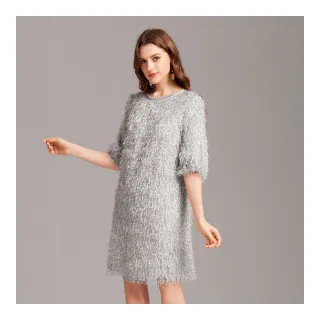 【KERAIA 克萊亞】火樹銀花氣質流蘇小洋裝