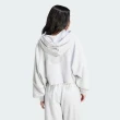 【adidas 愛迪達】上衣 女款 長袖上衣 帽T 運動 CS CROP HOODIE 灰 IS2319