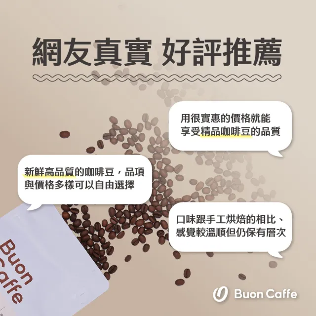 【Buon Caffe 步昂咖啡】女神甜感組合 新鮮烘焙咖啡(半磅227gX3包)