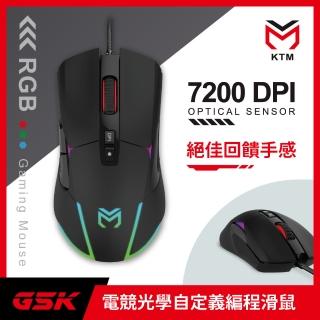【KTNET】G5K 電競光學自定義編程滑鼠(7200DPI/背光模式:10種全綵)