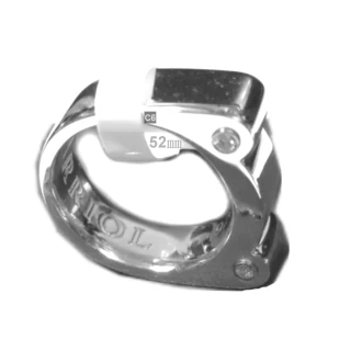 【CHARRIOL 夏利豪】絕版品6折出清 Silver Ring純銀戒指 鑲4顆托帕石52㎜-加雙重贈品 C6(02-CC-04582-52)