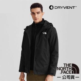 【The North Face】男 ARROWOOD 兩件式防水排濕耐磨登山健行連帽外套_亞洲版型.夾克(7WAH-JK3 黑 N)