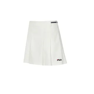 【FILA官方直營】女平織短裙-白色(5SKY-1723-WT)