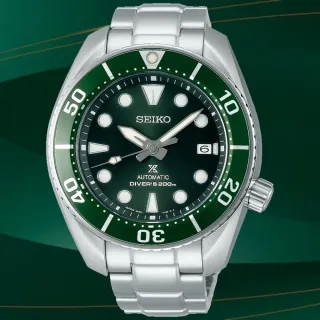 【SEIKO 精工】PROSPEX 綠水鬼200米潛水機械錶 45mm(6R35-00A0G / SPB103J1)