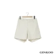 【GINKOO 俊克】單釦後鬆緊西裝短褲