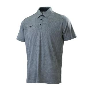 【MIZUNO 美津濃】上衣 男款 短袖上衣 運動 POLO衫 麻灰 32TABA0206