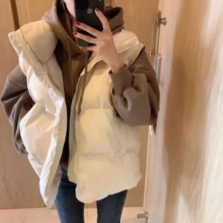 【D.studio】韓版休閒寬鬆立領羽絨外套(背心外套 上衣 女裝 衣服 外套 J264)