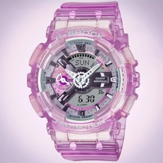 【CASIO 卡西歐】G-SHOCK WOMEN 科幻虛擬 雙顯腕錶 母親節 禮物(GMA-S110VW-4A)