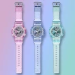 【CASIO 卡西歐】G-SHOCK WOMEN 科幻虛擬 雙顯腕錶 禮物推薦 畢業禮物(GMA-S110VW-2A)
