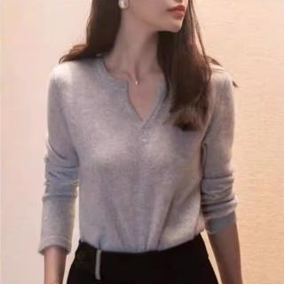 【ONEY 歐妮】★減齡開叉針織休閒上衣(毛衣/女裝/長袖)
