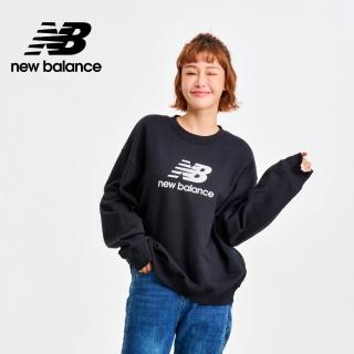 【NEW BALANCE】NB 大學T衛衣長袖上衣 女性 黑色 WT41503BK(美版 版型偏大)