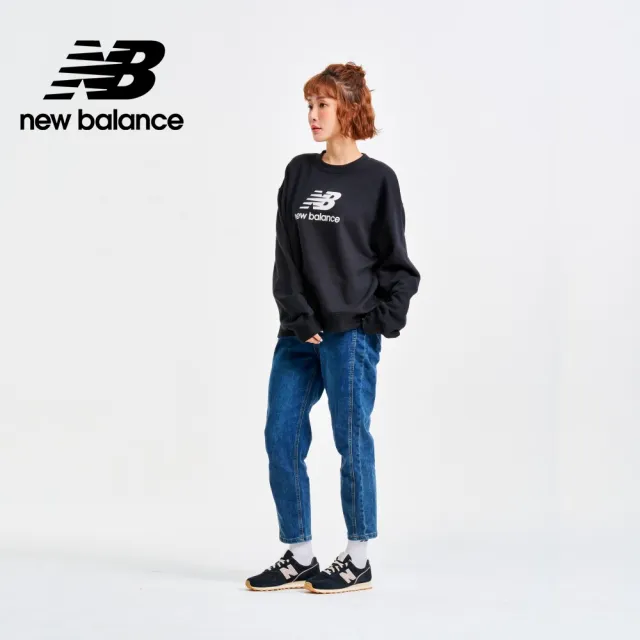 【NEW BALANCE】NB 大學T衛衣長袖上衣_女性_黑色_WT41503BK(美版 版型偏大)