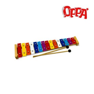 【OPPA】十五音彩色鐵琴 附棒一對／彩虹鐵琴／兒童樂器 幼兒律動／奧福樂器(美國CPC、臺灣SGS 檢驗認證)