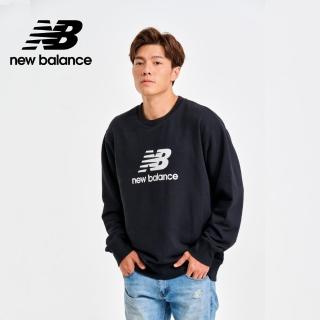 【NEW BALANCE】NB 大學T衛衣長袖上衣 男性 黑色 MT41500BK(美版 版型偏大)